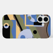 ヴィンテージアールデコポチョワールJazz Cubismパターン Case-Mate iPhoneケース (裏面 (横))