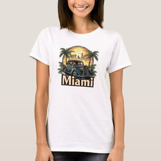 ヴィンテージアールデコマイアミ Tシャツ (正面)