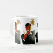 ヴィンテージアールデコマン、夏の冷たい飲み物 コーヒーマグカップ (正面左)