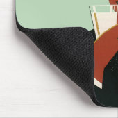 ヴィンテージアールデコマン、夏の冷たい飲み物 マウスパッド (コーナー)