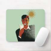 ヴィンテージアールデコマン、夏の冷たい飲み物 マウスパッド (マウス)