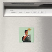 ヴィンテージアールデコマン、夏の冷たい飲み物 マグネット (インサイチュ (食洗機))