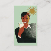 ヴィンテージアールデコマン、夏の冷たい飲み物 名刺 (裏面)