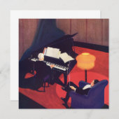 ヴィンテージアールデコミュージックラウンジピアノプレーヤーピアニスト (正面/裏面)