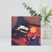 ヴィンテージアールデコミュージックラウンジピアノプレーヤーピアニスト (スタンド正面)