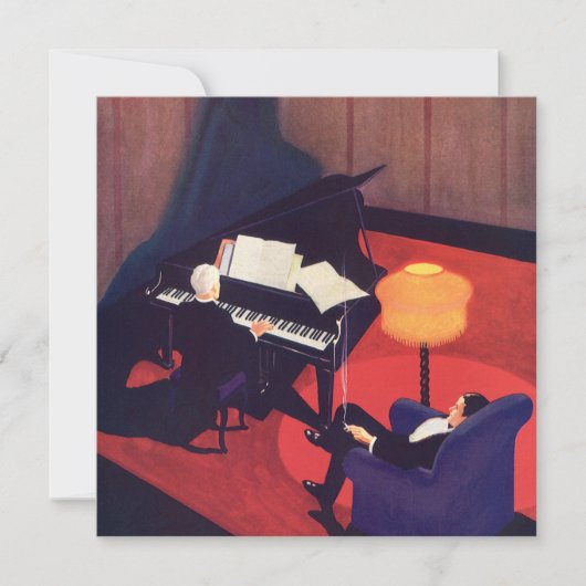 ヴィンテージアールデコミュージックラウンジピアノプレーヤーピアニスト (正面)