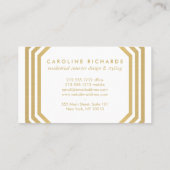 ヴィンテージアールデコモノグラム金ゴールド/白 名刺 (裏面)