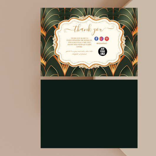 ヴィンテージアールデコモノグラム サンキューカード