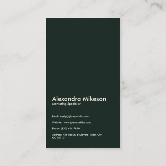 ヴィンテージアールデコモノグラム 名刺 (裏面)