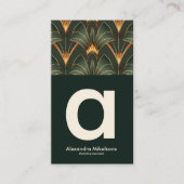 ヴィンテージアールデコモノグラム 名刺 (正面)