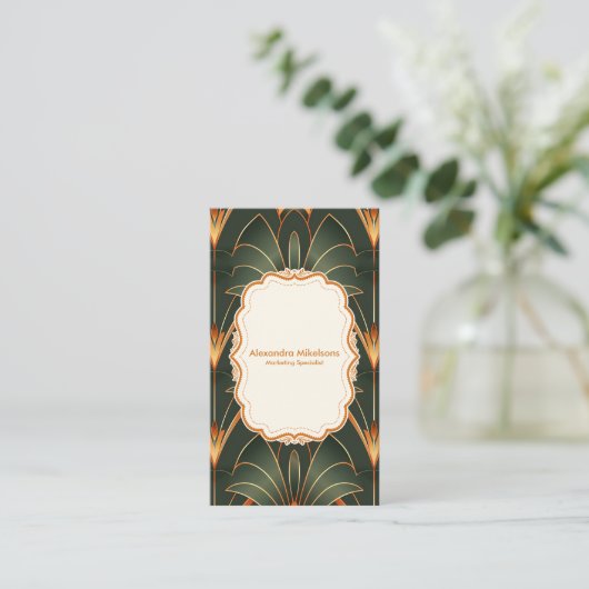 ヴィンテージアールデコモノグラム 名刺 (スタンド正面)