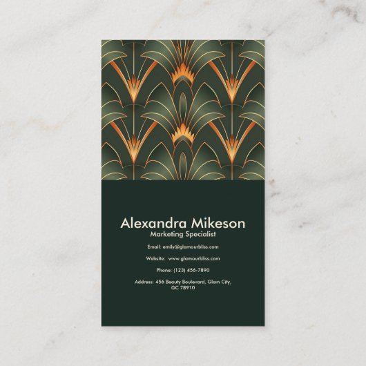 ヴィンテージアールデコモノグラム 名刺 (裏面)