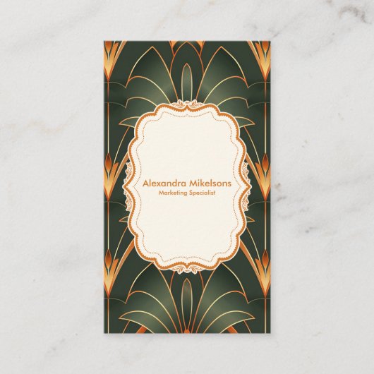 ヴィンテージアールデコモノグラム 名刺 (正面)