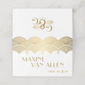 ヴィンテージアールデコユニーク金ゴールド結婚式 プレイスカード (外部開封)