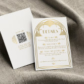 ヴィンテージアールデコユニーク金ゴールド結婚Archの詳細 エンクロージャーカード