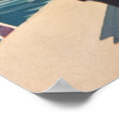 ヴィンテージアールデコヨットボートカクテルパーティーファッション ポスター (角)