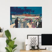 ヴィンテージアールデコヨットボートカクテルパーティーファッション ポスター (ホームオフィス)