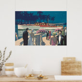 ヴィンテージアールデコヨットボートカクテルパーティーファッション ポスター (キッチン)