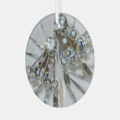 ヴィンテージアールデコラインエレガントストーングラム ガラスオーナメント (正面左)