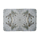 ヴィンテージアールデコラインエレガントストーンシルバーグレイ バスマット (正面)
