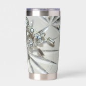 ヴィンテージアールデコラインストーンズグラマエレガントラス 保温保冷タンブラー (背面)