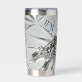 ヴィンテージアールデコラインストーンズグラマエレガントラス 保温保冷タンブラー (正面)