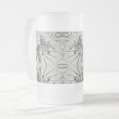 ヴィンテージアールデコラインストーンレトログラム フロストグラスビールジョッキ (正面左)