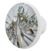 ヴィンテージアールデコラインストーン セラミックノブ (右)