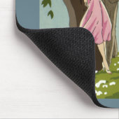 ヴィンテージアールデコラブアンドロマンス新婚カップル マウスパッド (コーナー)