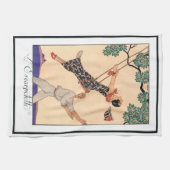 ヴィンテージアールデコラブザスウィングバイジョージバービア キッチンタオル (横)