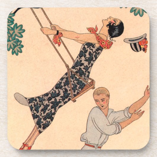 ヴィンテージアールデコラブザスウィングバイジョージバービア コースター (正面)