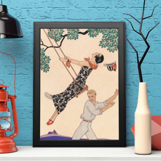 ヴィンテージアールデコラブザスウィングバイジョージバービア ポスター