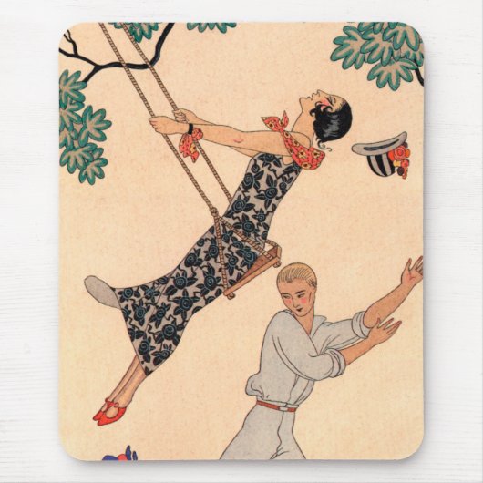 ヴィンテージアールデコラブザスウィングバイジョージバービア マウスパッド (正面)