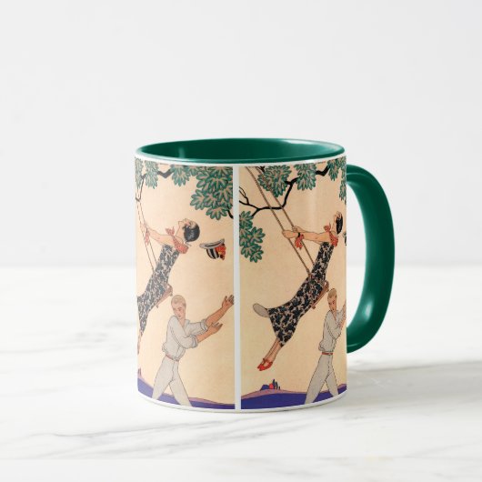 ヴィンテージアールデコラブザスウィングバイジョージバービア マグカップ (正面右)