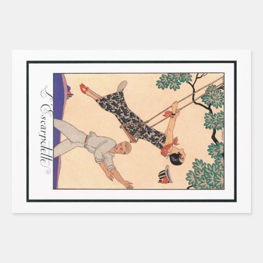 ヴィンテージアールデコラブザスウィングバイジョージバービア ラッピングペーパーシート (正面3)