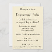 ヴィンテージアールデコラブ婚約パーティ招待状 招待状 (裏面)