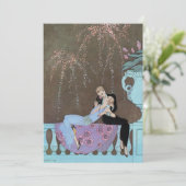 ヴィンテージアールデコラブFireworks婚約パーティ 招待状 (スタンド正面)