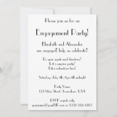 ヴィンテージアールデコラブFireworks婚約パーティ 招待状 (裏面)