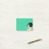 ヴィンテージアールデコレディバタフライかわいらしフラワー ポストイット (デスク上)