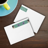 ヴィンテージアールデコレディバタフライかわいらしフラワー ラップアラウンドラベル