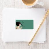 ヴィンテージアールデコレディバタフライかわいらしフラワー ラベル (インサイチュ)