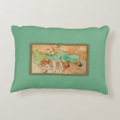 ヴィンテージアールデコレディーグリーンゴールデンツリー アクセントクッション (裏面)