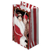 ヴィンテージアールデコレディースクリスマスホリデー スモールペーパーバッグ (正面アングル)