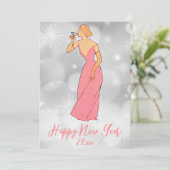 ヴィンテージアールデコレディーニューイヤーイブパーティー 招待状 (スタンド正面)