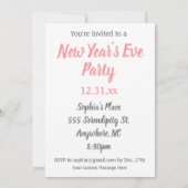 ヴィンテージアールデコレディーニューイヤーイブパーティー 招待状 (裏面)