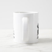 ヴィンテージアールデコレディーピアスブラックトランプ ジャンボコーヒーマグカップ (裏面)