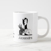 ヴィンテージアールデコレディーピアスブラックトランプ ジャンボコーヒーマグカップ (右)