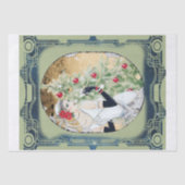 ヴィンテージアールデコレトロレディークリスマスデクページ 薄葉紙 (正面)