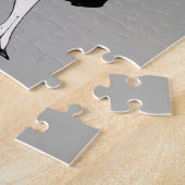 ヴィンテージアールデコレパード柄の女性 ジグソーパズル (側面)