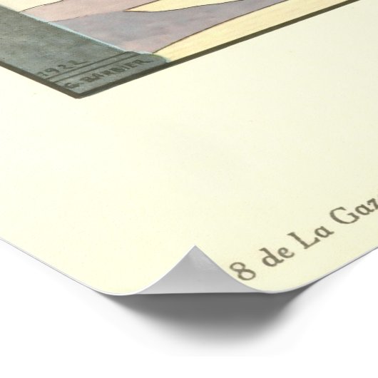 ヴィンテージアールデコヴェスパー夕べドレスファッション ポスター (角)